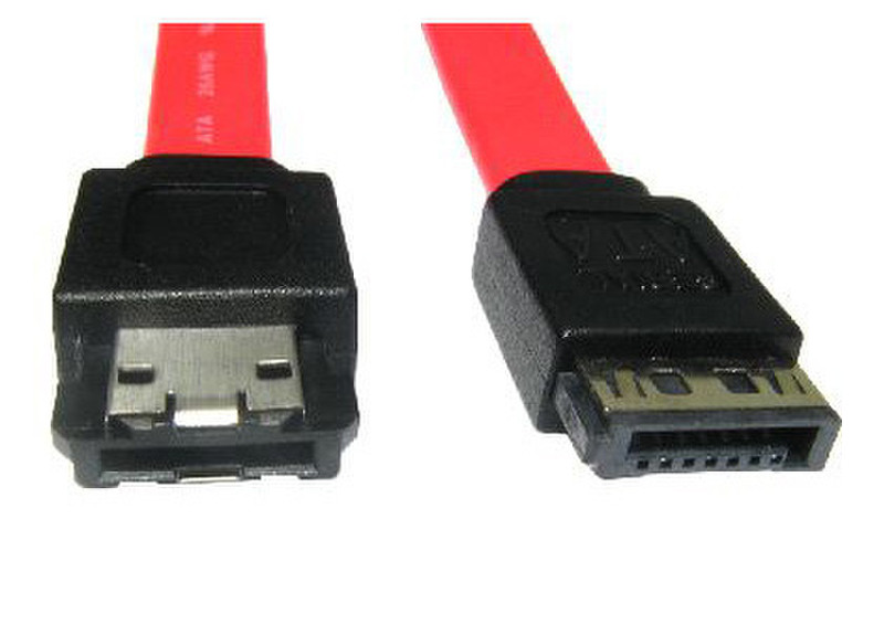 Cables Direct 1m SATA - eSATA 1m eSATA SATA Black,Red SATA cable