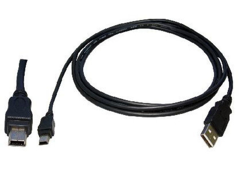 Cables Direct USB 1.1 Mini, 2m 2m USB A Mini-USB B Schwarz