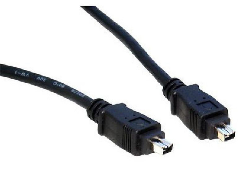 Cables Direct Firewire 400, 2m 2m 4-p 4-p Black firewire cable