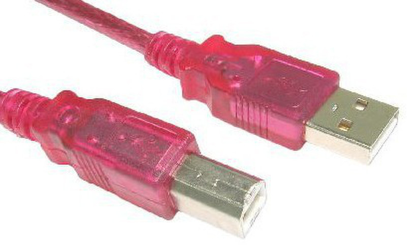 Cables Direct 2m USB 2.0 A/B 2m USB A USB B Red