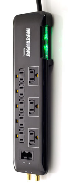 Minute Man MMS686SCT 8AC outlet(s) 120V 1.8m Black surge protector