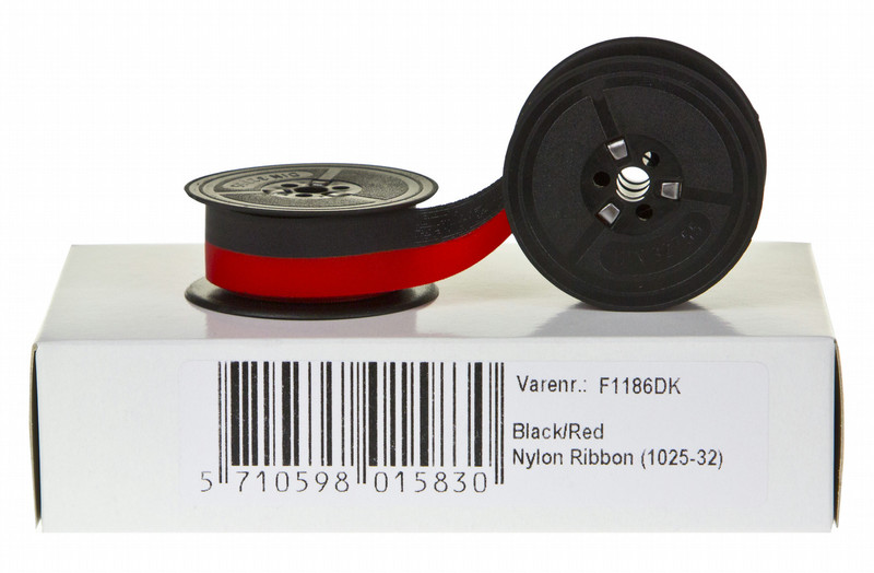 MM Black / Red Nylon Ribbon (Carma ID: 1025 - Group ID: 32) Farbband