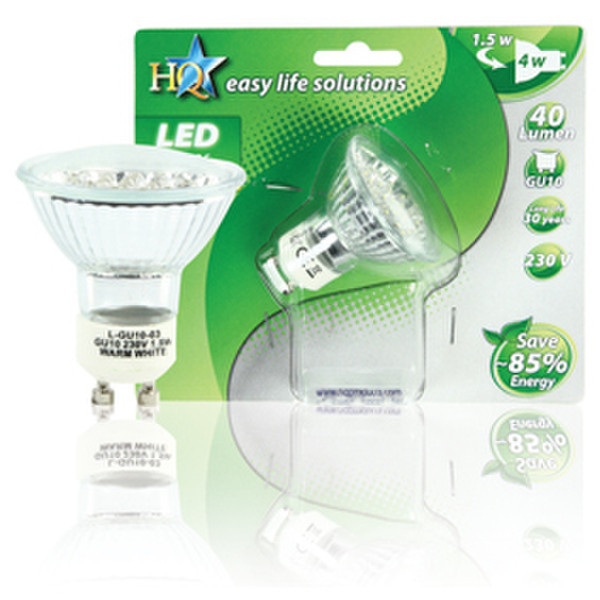 HQ L-GU10-03 1.5Вт GU10 A Теплый белый energy-saving lamp