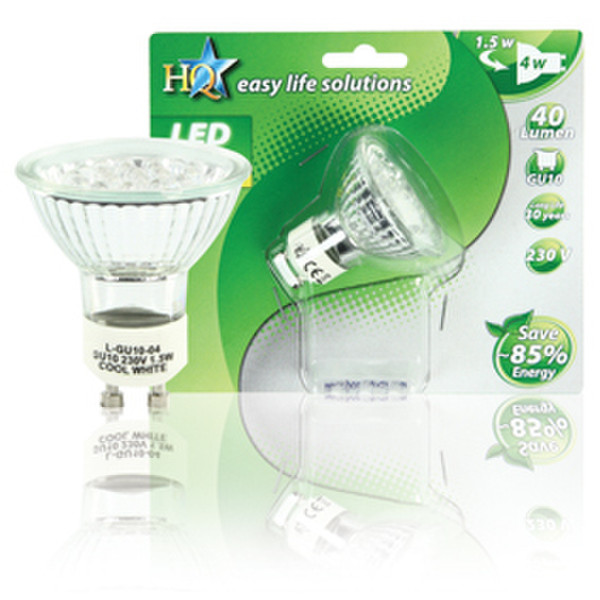 HQ L-GU10-04 1.5Вт GU10 A Холодный белый energy-saving lamp