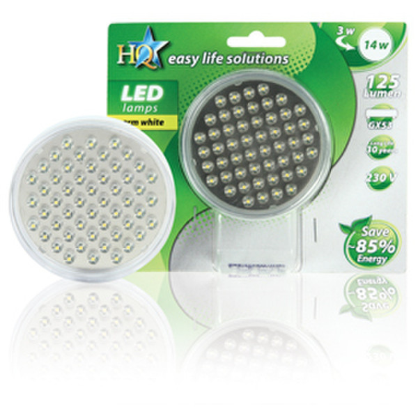HQ L-GX53-02 3Вт GX53 A Теплый белый energy-saving lamp