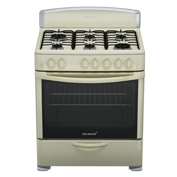 Acros AF5120T Отдельностоящий Gas hob Кремовый кухонная плита