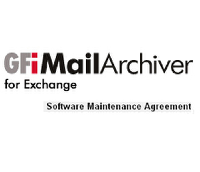 GFI MailArchiver Software Maintenance Agreement, 25 mailbox