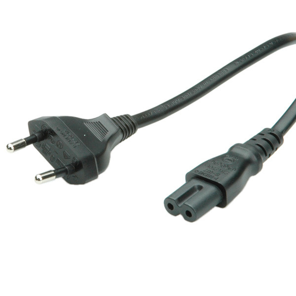 Value Euro Power Cable, 2-pin, black 1.8 m