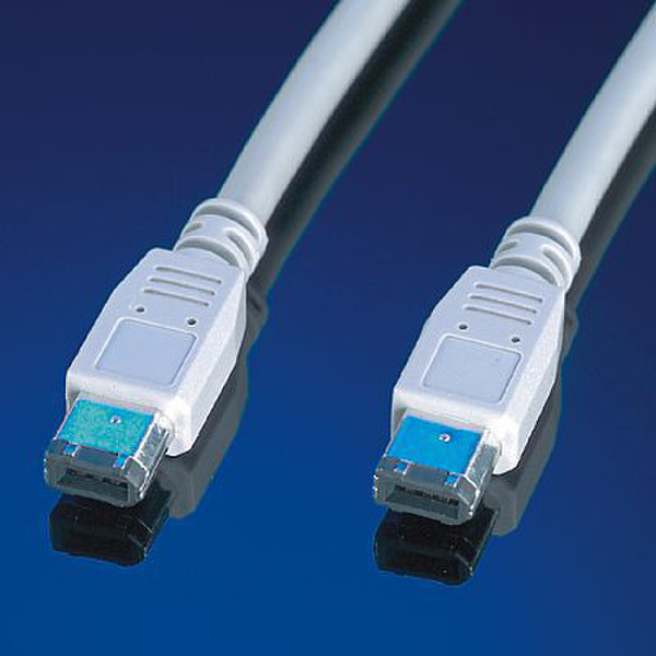 Rotronic IEEE 1394 FireWire Kabel 6/6pin 1.8m 1.8m 6-p 6-p Grey firewire cable