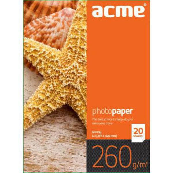 Acme United 260 g/m2, glossy Gloss фотобумага