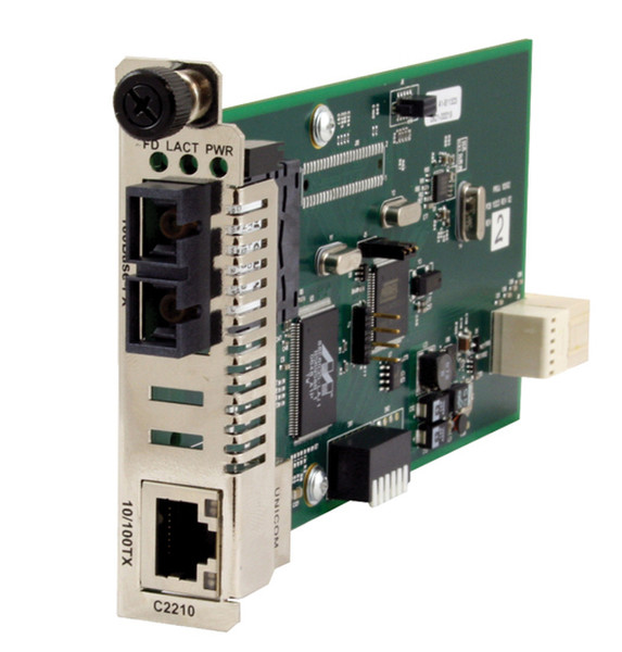 Transition Networks C2210-1019 Eingebaut 100Mbit/s 1300nm Einzelmodus Grün, Grau Netzwerk Medienkonverter