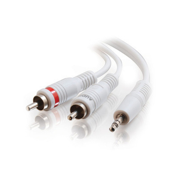 C2G 25ft 3.5mm - 2x RCA 7.62m 3.5mm RCA White audio cable