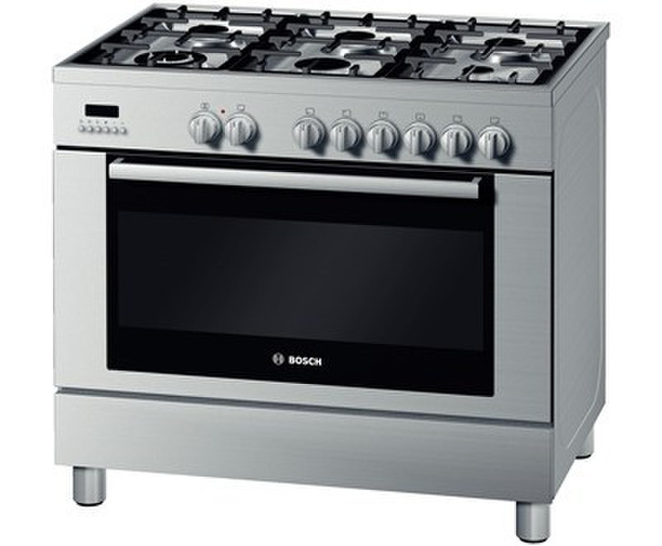 Bosch HSB776055N Freestanding Gas hob B Stainless steel cooker