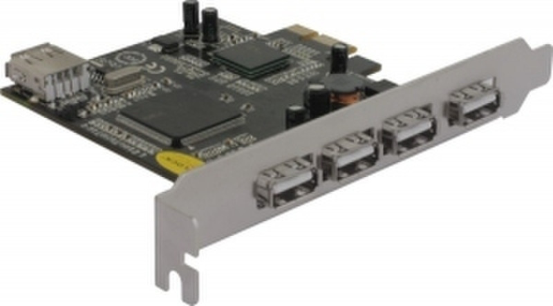 DeLOCK PCI Express card USB 2.0 4+1 Port интерфейсная карта/адаптер