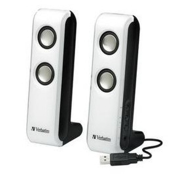 Verbatim USB Speakers 2W White loudspeaker