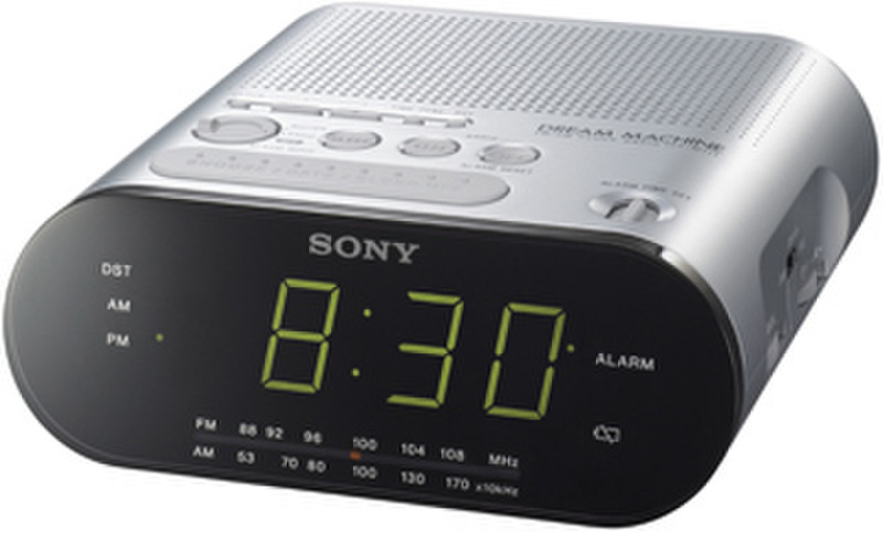 Sony Clock radios Портативный Аналоговый Cеребряный радиоприемник