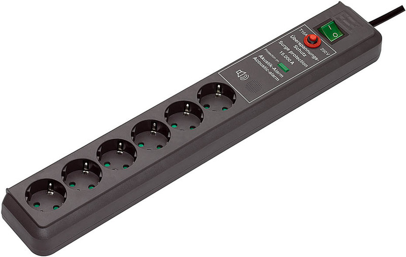 Brennenstuhl Secure-Tec Surge Protection 15.000 A 6AC outlet(s) 3m Black surge protector