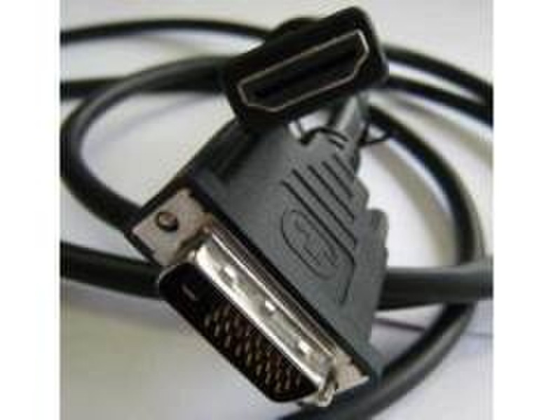 DTK Computer DVI (24+1) Male - HDMI 19 Male DVI-D HDMI 19 Black cable interface/gender adapter
