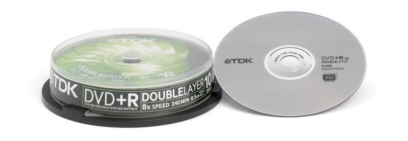 TDK DVD+R DL 8.5GB 8X 10PK Cakebox 8.5GB DVD+R 10pc(s)