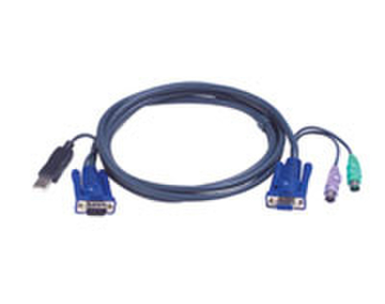 ROLINE KVM Star Cable, VGA / USB to VGA / PS/2, 1.8 m 1.8м кабель клавиатуры / видео / мыши