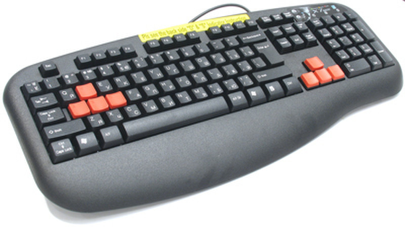 A4Tech Gaming Keyboard Pro PS2 PS/2 QWERTY Englisch Schwarz Tastatur