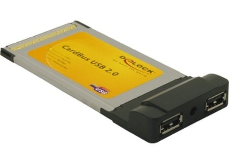 DeLOCK PCMCIA Adapter CardBus to 2x USB 2.0 интерфейсная карта/адаптер