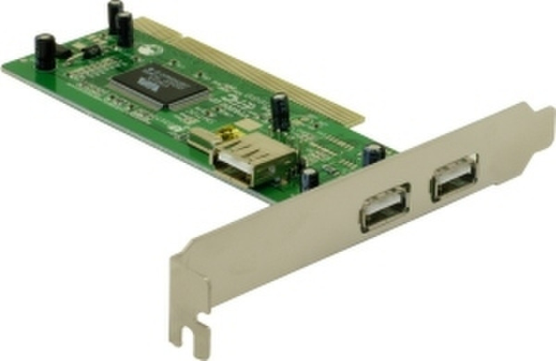 DeLOCK USB2.0 PCI card, 2+1 port интерфейсная карта/адаптер