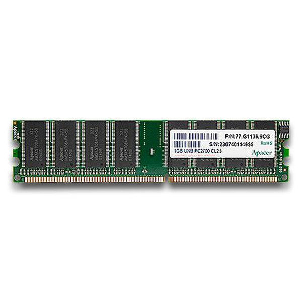 Apacer 77.G1728.9CJ 0.5GB DDR memory module