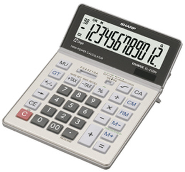 Sharp EL-387V Desktop Finanzrechner Schwarz, Weiß Taschenrechner