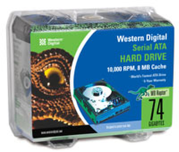 Western Digital HD Raptor 74GB SATA150 10krpm 8MB Retail 74ГБ SATA внутренний жесткий диск