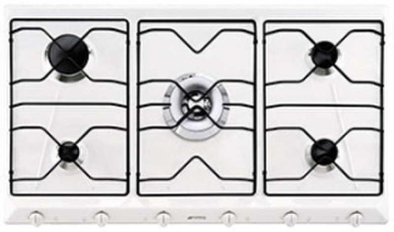 Smeg SRV596EB6 built-in Gas White hob