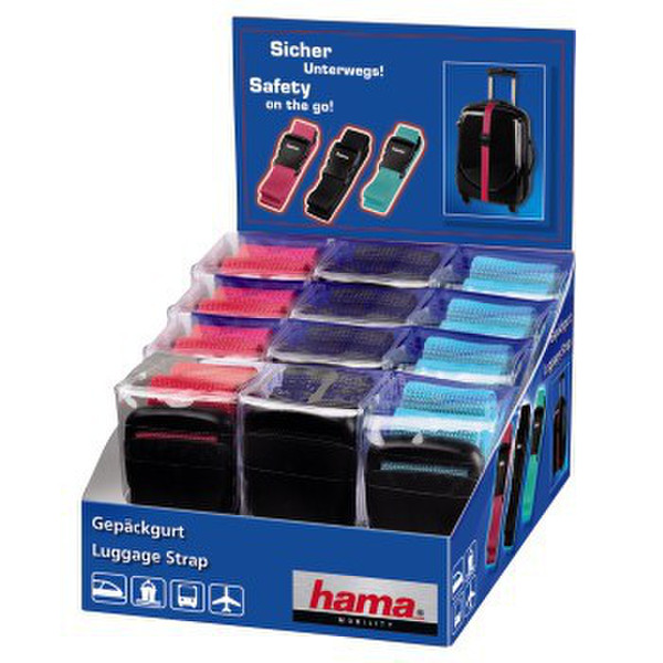 Hama 00105356 Сумка для оборудования Нейлон Черный, Розовый, Бирюзовый ремешок