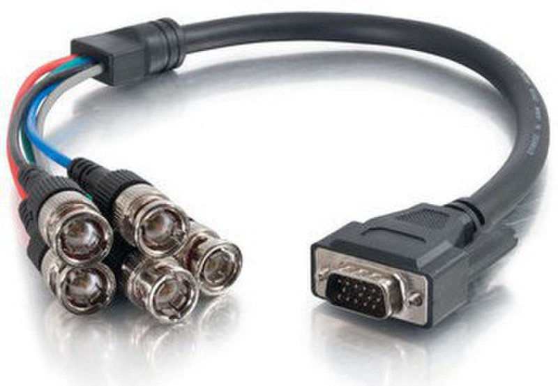 C2G 1.5ft Premium VGA - RGBHV (5-BNC) Video Cable 0.46m VGA (D-Sub) Mehrfarben Videokabel-Adapter