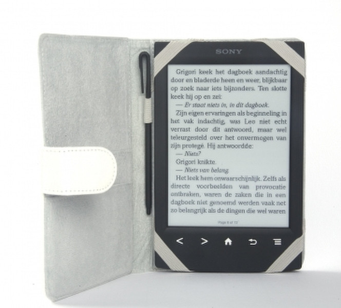 DistriRead OCS001WE Blatt Grau, Weiß E-Book-Reader-Schutzhülle
