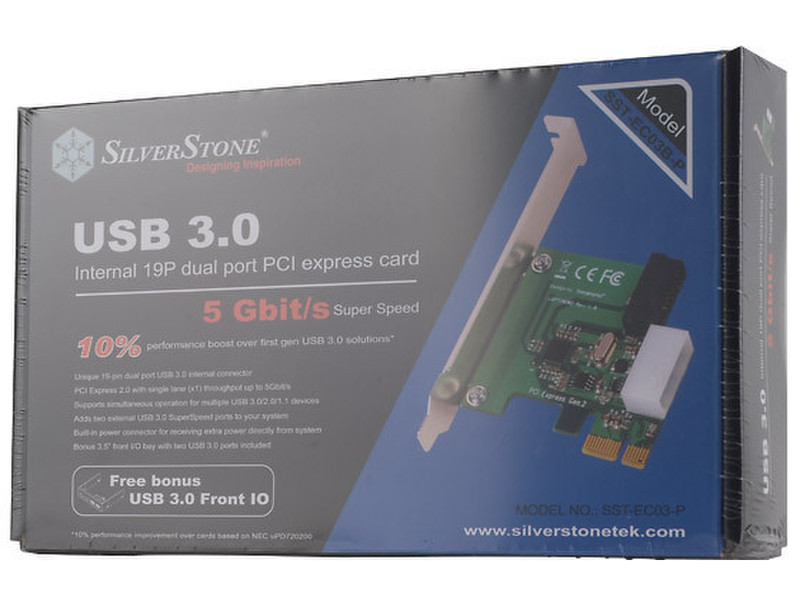 Silverstone EC03B-P Internal USB 3.0 interface cards/adapter