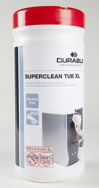 Durable SUPERCLEAN TUB XL Экраны/пластмассы Equipment cleansing wet cloths