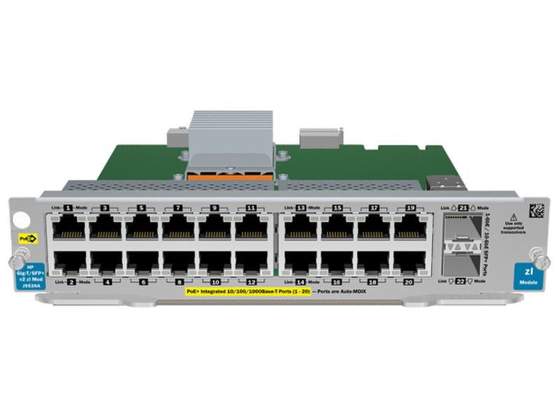 Hewlett Packard Enterprise 20p GT PoE+ / 2p SFP+ v2 zl Module