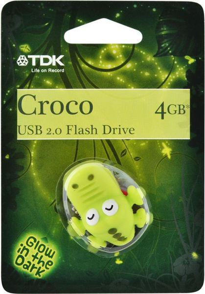 TDK Croco 4GB 4GB USB 2.0 Typ A Grün USB-Stick
