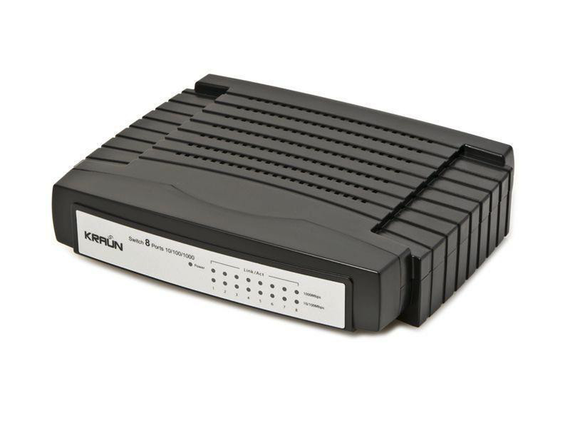 Kraun 8 x 10/100/1000 Mbps Black