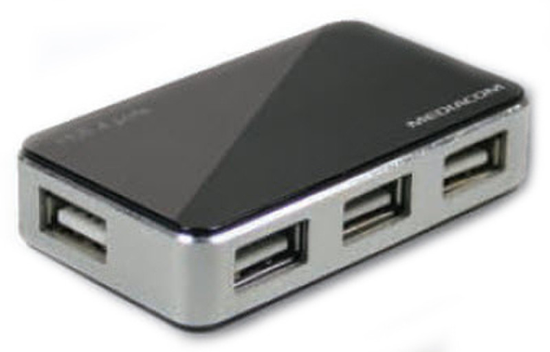 Mediacom HUB USB 2.0 480Mbit/s Schwarz