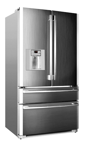 Baumatic TITAN5 freestanding 557L A Stainless steel side-by-side refrigerator