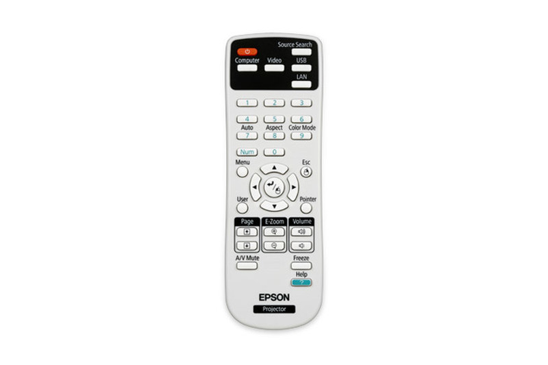 Epson 1547200 Press buttons Black,Grey,White remote control