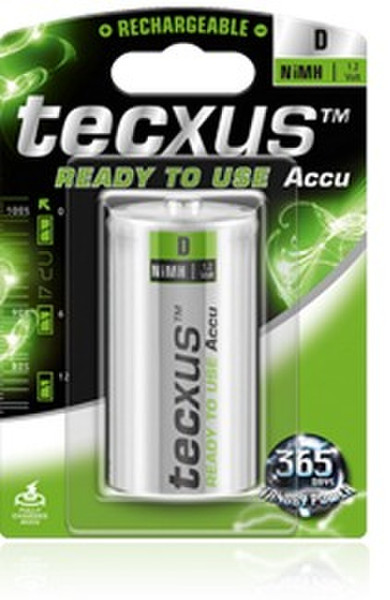 Tecxus NiMH D 1.2V Nickel Metal Hydride 8500mAh 1.2V
