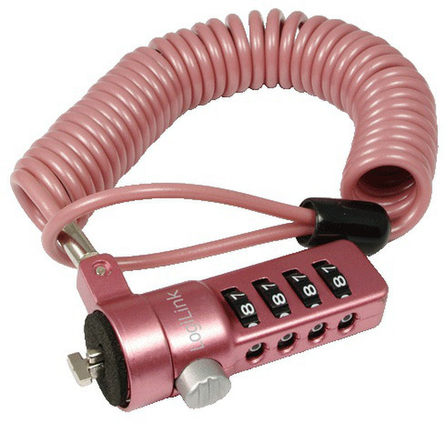 LogiLink NBS007 1.8m Pink Kabelschloss