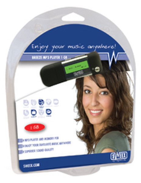 Sweex Breeze MP3 Player 1 GB with FM