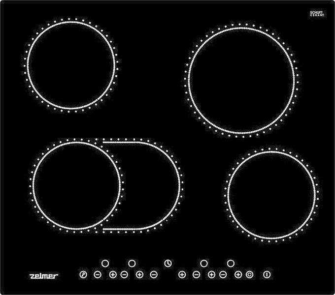 Zelmer ZPC6046BE Eingebaut Ceramic hob Schwarz Kochfeld