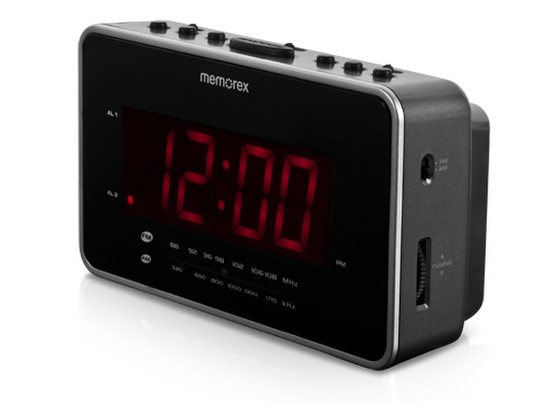 Memorex MC6306 Часы Черный радиоприемник