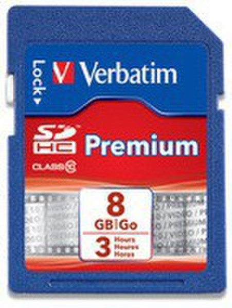 Verbatim SDHC 8GB 8ГБ SDHC Class 10 карта памяти