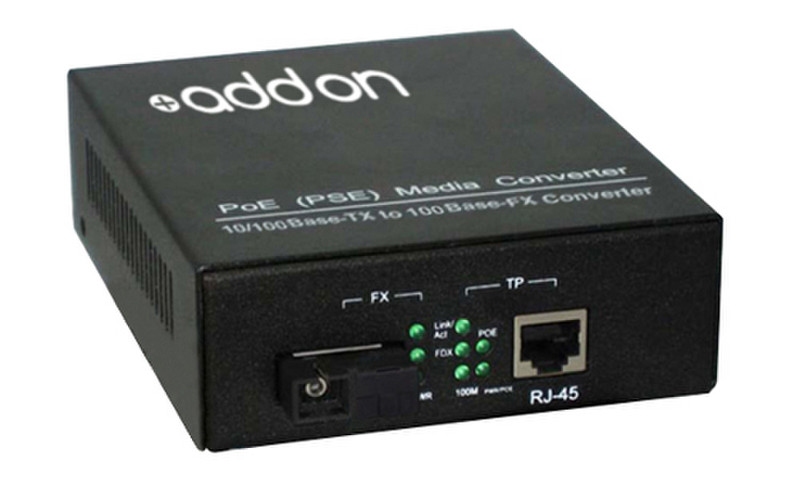 Add-On Computer Peripherals (ACP) 100BTX-100BXD 100Mbit/s 1310nm Black network media converter