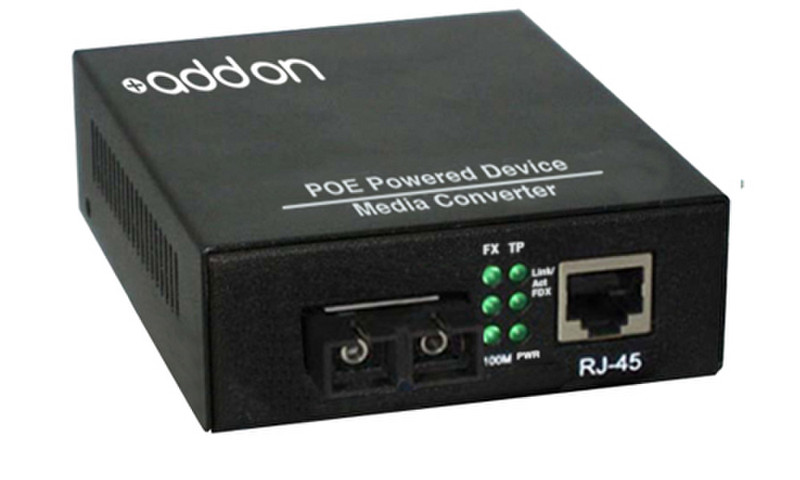 Add-On Computer Peripherals (ACP) 100BTX-100BFX 100Mbit/s 1310nm Black network media converter